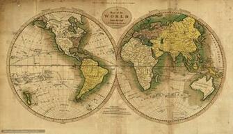 Wallpaper Map World Old Desktop In The