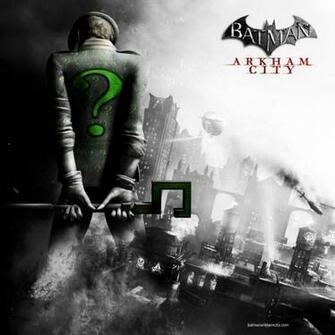 Wallpaper Batman Arkham City Riddler Back Black And