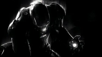 Monochrome Iron Man Wallpaper