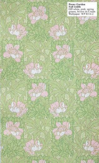Craftsman Reproduction Wallpaper Peony Garden Design C