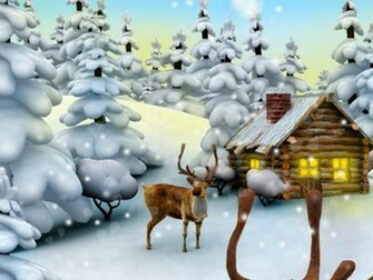 7art Deer Christmas Clock Screensaver Feel The Magic Of Coming