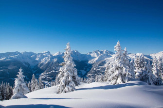 Snowy Hill In 4k Winter Background Wallpaper