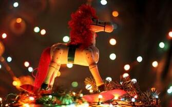 Desktop Wallpaper Of Christmas Toy Horse Computer