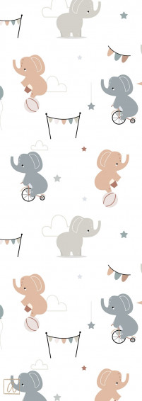 Circus Textile Design For Baby S Room Wallpaper
