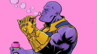 Thanos Blowing Bubbles Wallpaper Supervillain