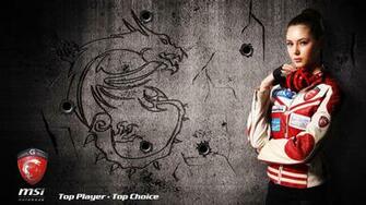 Msi Logo Beautiful Girl HD Wallpaper Compatible For