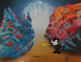 Felix The Cat Cel Background Id Septfelix3598 Van Eaton