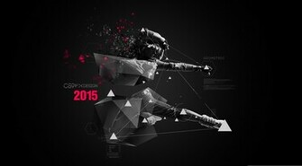3d Polygon Girl New Year HD Wallpaper Stylish