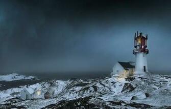 Wallpaper Lighthouse Sunset Sea Landscape Landscapes