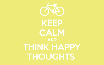 Keep Calm And Think Happy Thoughts Carry On Image
