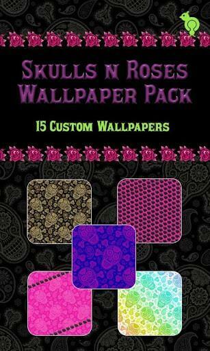 Ver Maior Skulls N Roses Wallpaper Pack Para Captura De Ecr