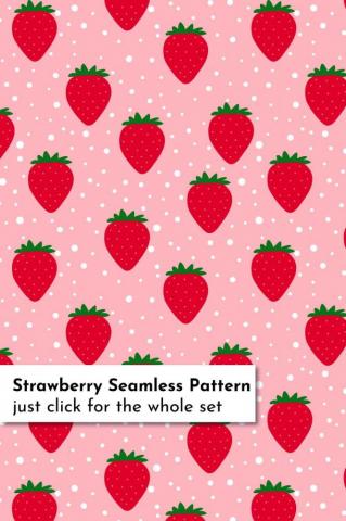 Strawberry Berry Bundle Art Background