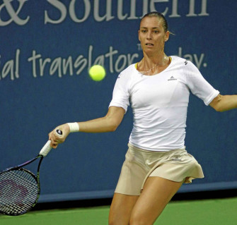 Flavia Pennetta Receiving Ball Wallpaper