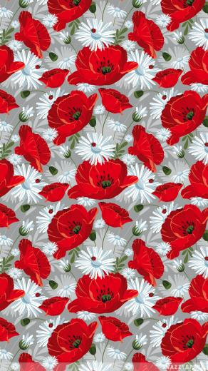 Installing This Vintage Red Flowers iPhone Wallpaper Is Very Easy