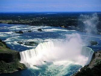 Foto Van De Niagara Watervallen In Canada Bovenaf Wallpaper