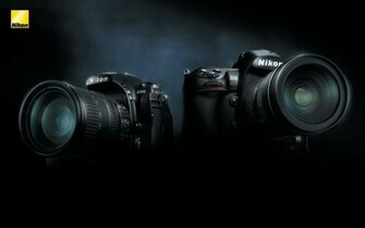 Nikon D300 And D3 Cameras Widescreen Wallpaper