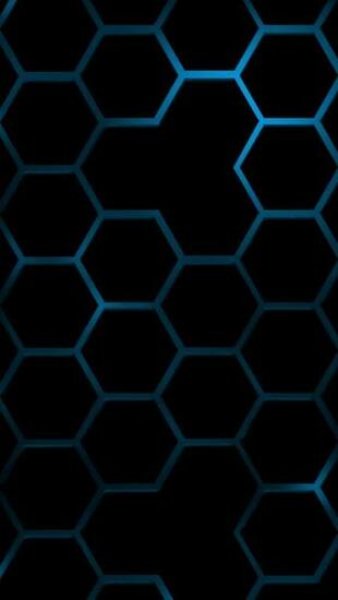 Cool Blue Hexagon Wallpaper For iPhone HD