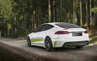 White Tesla Model S Mansory Wallpaper