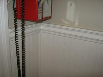 We Used Beadboard Wallpaper Below The Existing Chair Rail And Just