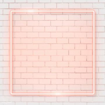 Premium Vector Of Square Orange Neon Frame On An