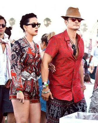 Katy Perry And Orlando Bloom Coachella Day