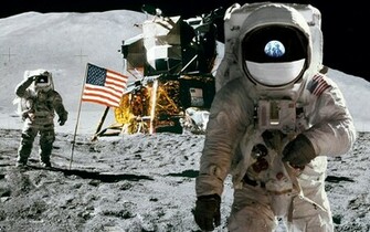 American Astronauts On The Moon Wallpaper And Image