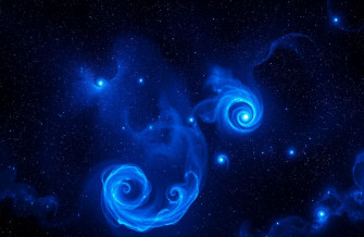 Blue Space Wallpaper