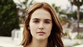 Wallpaper Zoey Deutch Actress Red