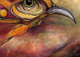 Red Sparrow Aceo By Glait