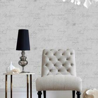 Script Gray Silver Wallpaper Home Depot Sells This