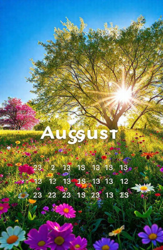 August Calendar Wallpaper