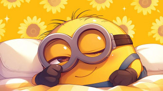 Bob The Minion Yellow Desktop Wallpaper Cover