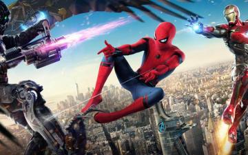 Iron Man Vulture And Spiderman 12k Macbook Air Wallpaper