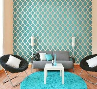 Moroccan Room Design Decals Blue Decal Grey And