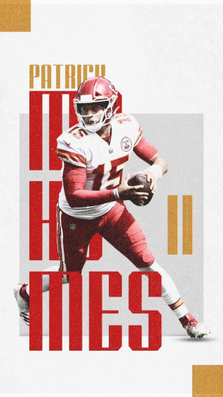 Patrick Mahomes Running Phone Wallpaper