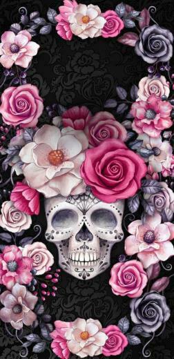 Noviembre Wallpaper Skull iPhone Sugar