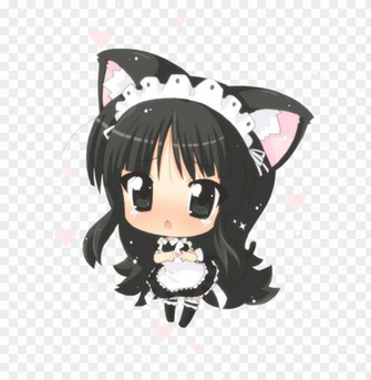 A Little Maid Neko For Today Kawaii Girl Chibi Png Image