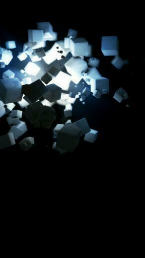 Floating White Cubes iPhone 6s Plus Wallpaper HD