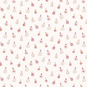 Coquette By Casamance Orange Pink Green Wallpaper