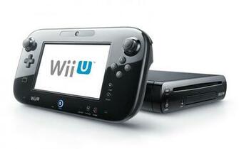 Nintendo Wii U Achtergrond Met Een Zwarte En Gamepad