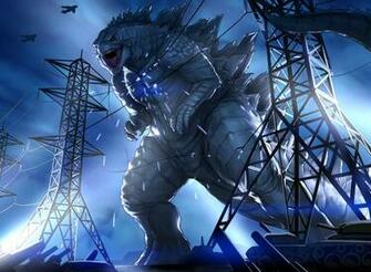 Wallpaper Godzilla Tanks Monster Mutant Giant Art