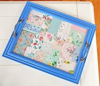Diy Vintage Wallpaper Tray Everything