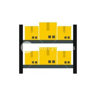 Storage Of Goods Icon In Flat Style Isolated On White Background