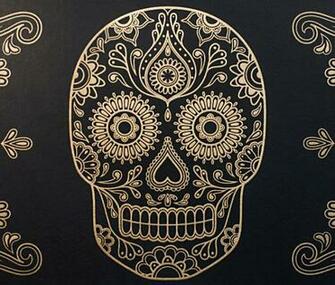 Day Of The Dead Sugar Skull Wallpaper Iamfatterthanyou