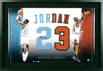 Michael Jordan North Carolina Tar Heels And Chicago Bulls Autographed