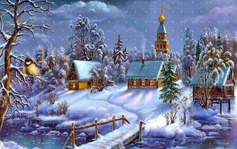 Snowy Village Christmas Wallpaper At Wallpaperbro