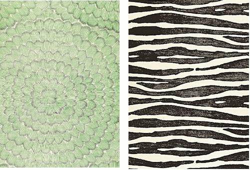 Feather Bloom Wallcovering And Ripple By Schumacher