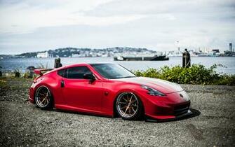 Wallpaper Nissan 370z Tuning Car Stance Red Autoboy
