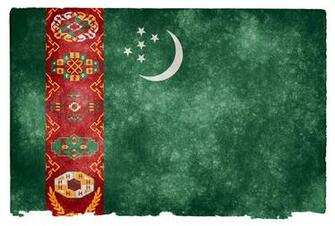 Photo Turkmenistan Grunge Flag Picture Pride Proud