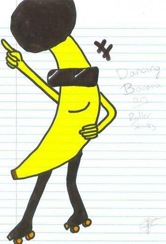 Dancing Banana On Rollerskates By Kiainakika